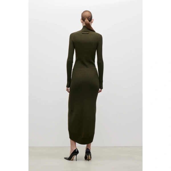 Victoria Beckham High Neck Jumper in Marsh Green | Turtlenecks | Coveti, view 4