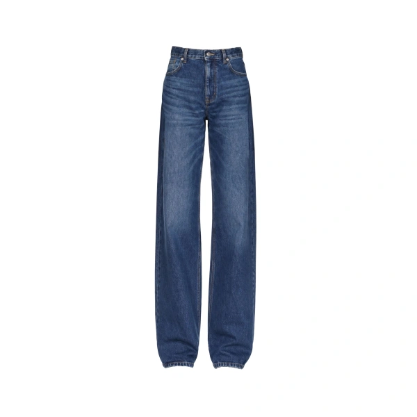 High Waist Jean in Mid Blue Wash