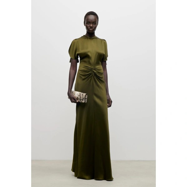 Victoria Beckham Isabella Gown in Marsh Green | Evening Gowns | Coveti, view 2