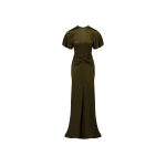 Victoria Beckham Isabella Gown in Marsh Green | Evening Gowns | Coveti