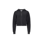 Victoria Beckham Isla Zipped Hoodie in Dark Grey | Hoodies | Coveti