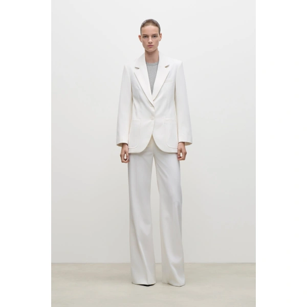 Victoria Beckham Katherine Jacket in Ivory | Blazers | Coveti, view 2