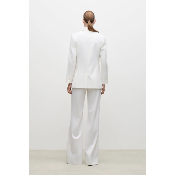Victoria Beckham Katherine Jacket in Ivory | Blazers | Coveti, view 4