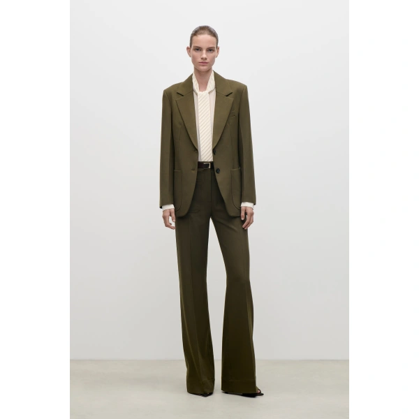Victoria Beckham Katherine Jacket in Marsh Green | Blazers | Coveti, view 2