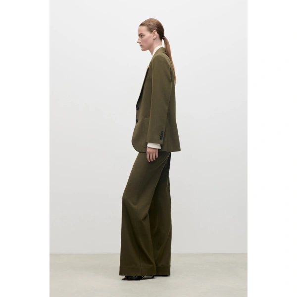 Victoria Beckham Katherine Jacket in Marsh Green | Blazers | Coveti, view 3