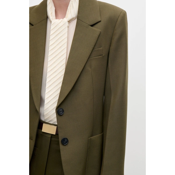 Victoria Beckham Katherine Jacket in Marsh Green | Blazers | Coveti, view 5