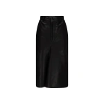 Victoria Beckham Kick Detail Leather Skirt in Black | Leather Skirts | Coveti