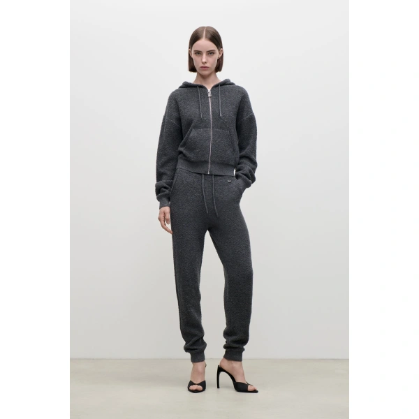 Victoria Beckham Klara Jogger in Dark Grey | Sweatpants | Coveti, view 2