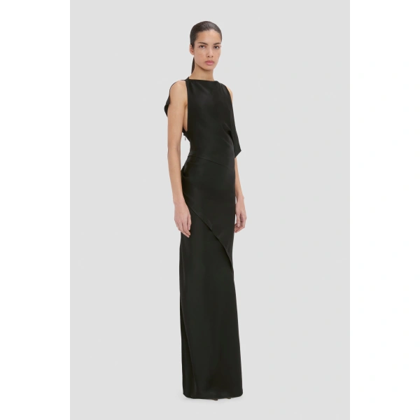 Victoria Beckham Kyra Gown in Black | Evening Gowns | Coveti, view 3