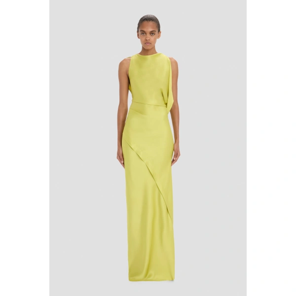 Victoria Beckham Kyra Gown in Yellow | Evening Gowns | Coveti, view 2