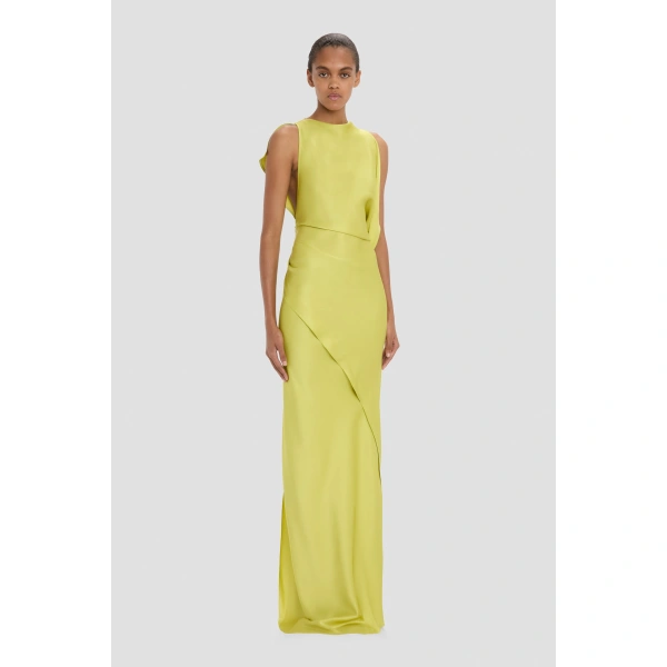 Victoria Beckham Kyra Gown in Yellow | Evening Gowns | Coveti, view 4