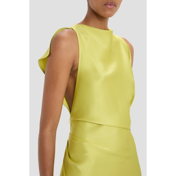Victoria Beckham Kyra Gown in Yellow | Evening Gowns | Coveti, view 5