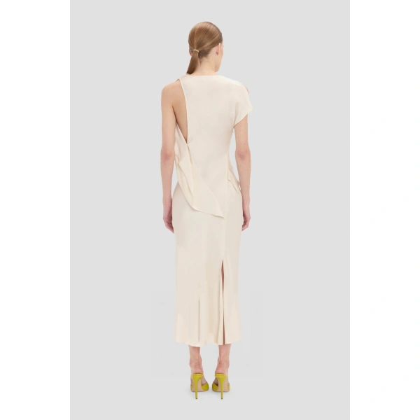 Victoria Beckham Kyra Midi Dress in Ivory | Midi Dresses | Coveti, view 5