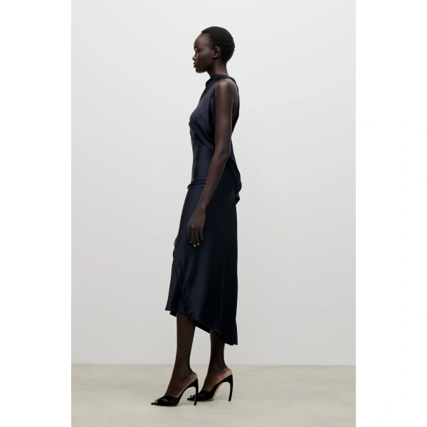 Victoria Beckham Kyra Midi Dress in Midnight | Midi Dresses | Coveti, view 3