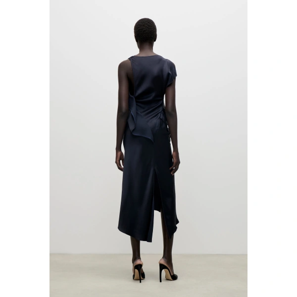 Victoria Beckham Kyra Midi Dress in Midnight | Midi Dresses | Coveti, view 4