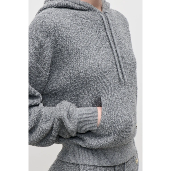 Victoria Beckham Lana Hoodie in Mid Grey | Hoodies | Coveti, view 5
