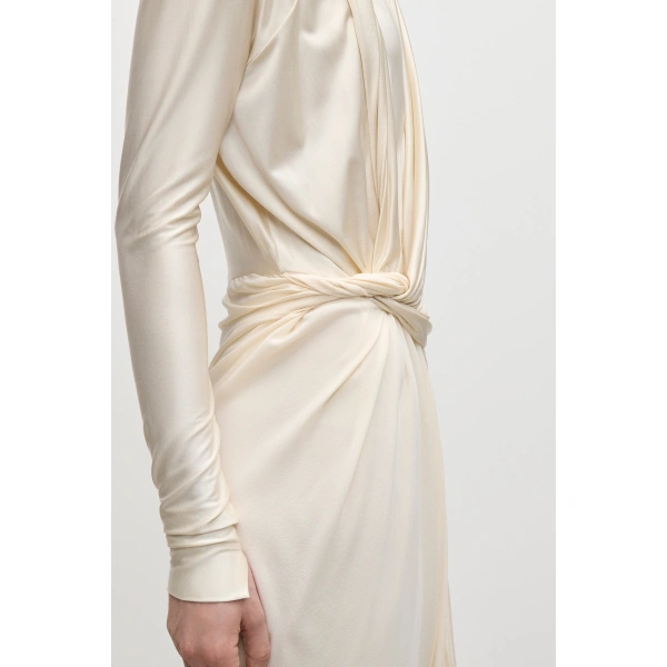 Victoria Beckham Lea Midi Dress in Ivory | Midi Dresses | Coveti, view 5