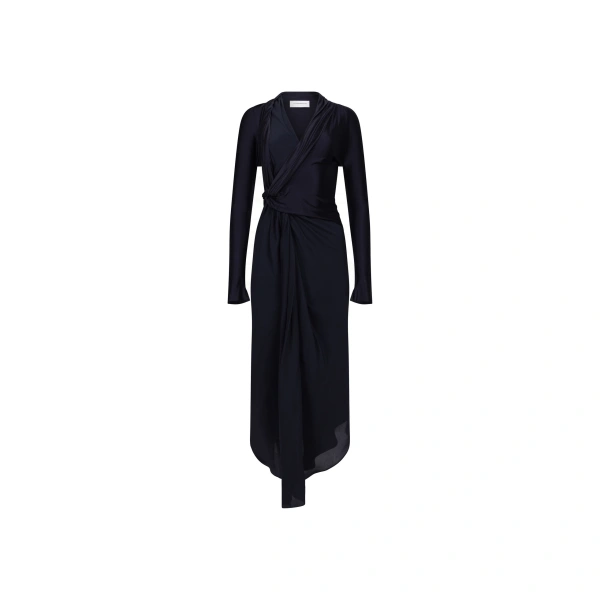 Lea Midi Dress in Navy
