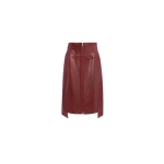 Victoria Beckham Leather Skirt in Acai | Leather Skirts | Coveti