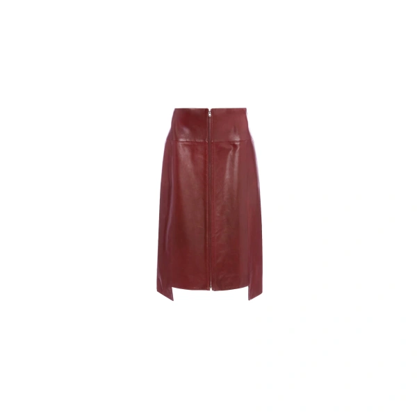 Leather Skirt in Acai