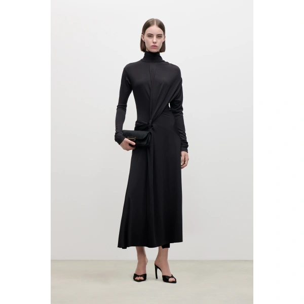 Victoria Beckham Letice Midi Dress in Black | Midi Dresses | Coveti, view 2