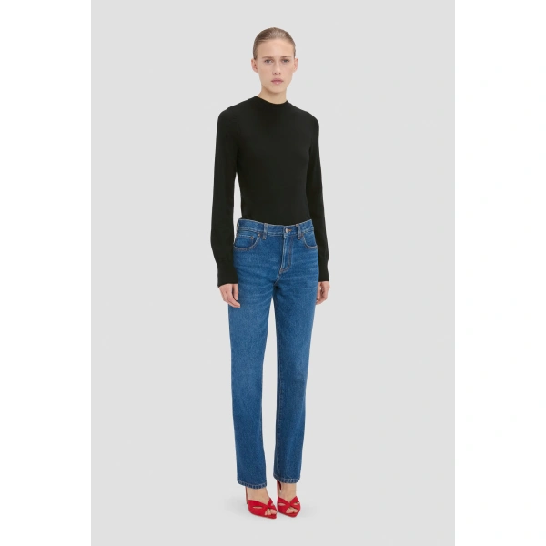 Victoria Beckham Low Waist Jean in Mid Blue Wash | Jeans | Coveti, view 3