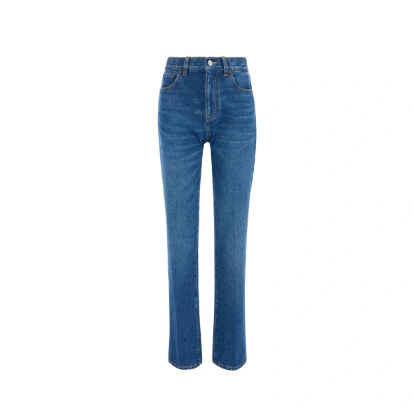 Low Waist Jean in Mid Blue Wash