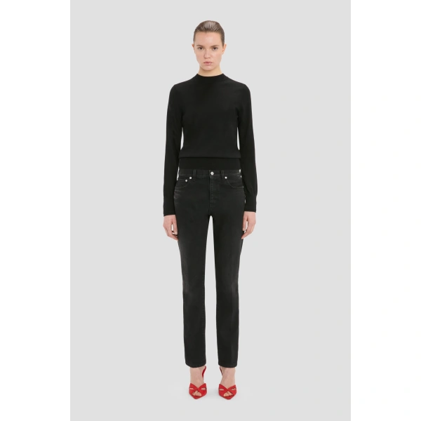 Victoria Beckham Low Waist Jean in Washed Black | Jeans | Coveti, view 2