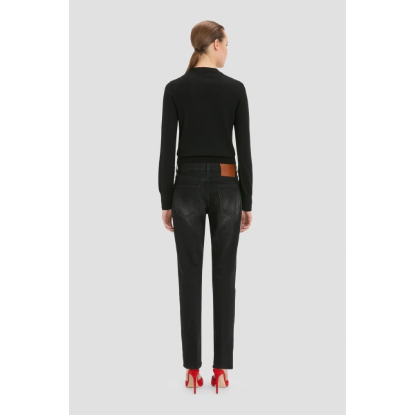 Victoria Beckham Low Waist Jean in Washed Black | Jeans | Coveti, view 5