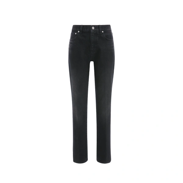 Low Waist Jean in Washed Black