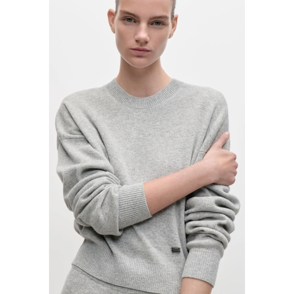 Victoria Beckham Luna Jumper in Light Grey | Sweaters | Coveti, view 4