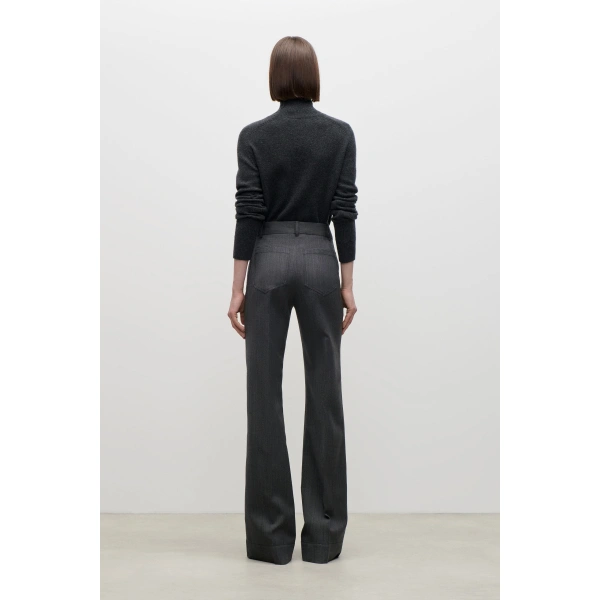 Victoria Beckham Marie Jumper in Dark Grey Melange | Sweaters | Coveti, view 4