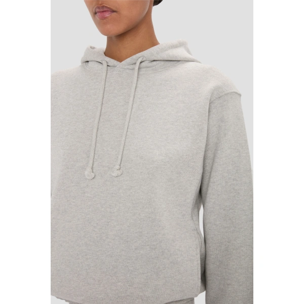 Victoria Beckham Mica Hoodie in Grey Marl | Hoodies | Coveti, view 3