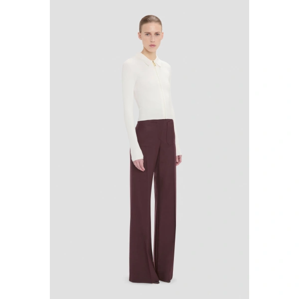 Victoria Beckham Mila Top in White | Sweaters | Coveti, view 3