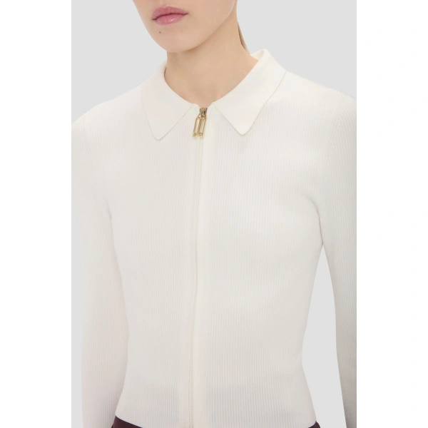 Victoria Beckham Mila Top in White | Sweaters | Coveti, view 5