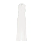 Victoria Beckham Mira Midi Dress in White | Midi Dresses | Coveti