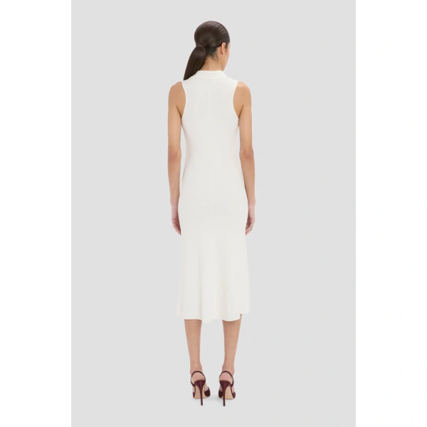 Victoria Beckham Mira Midi Dress in White | Midi Dresses | Coveti, view 6