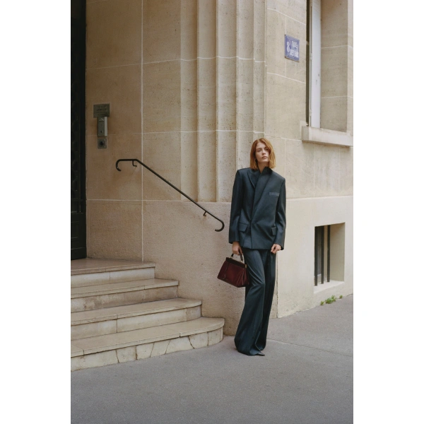 Victoria Beckham Olie Jacket in Dark Teal | Blazers | Coveti, view 2