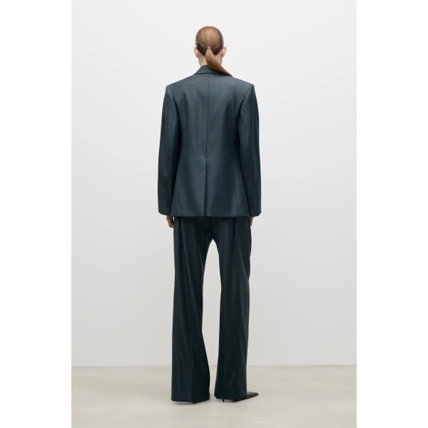 Victoria Beckham Olie Jacket in Dark Teal | Blazers | Coveti, view 5