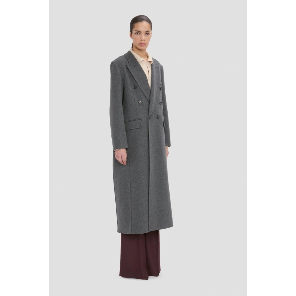 Victoria Beckham Overcoat in Grey Melange | Wool & Cashmere Coats | Coveti, view 3