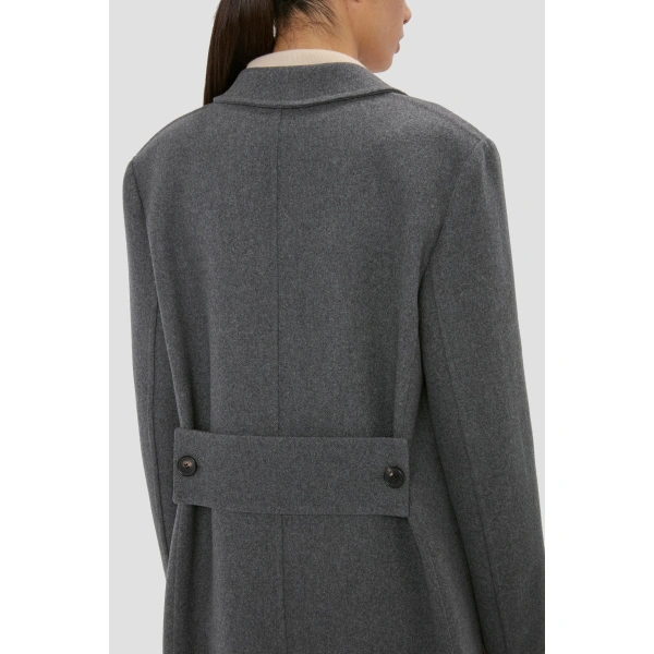 Victoria Beckham Overcoat in Grey Melange | Wool & Cashmere Coats | Coveti, view 4