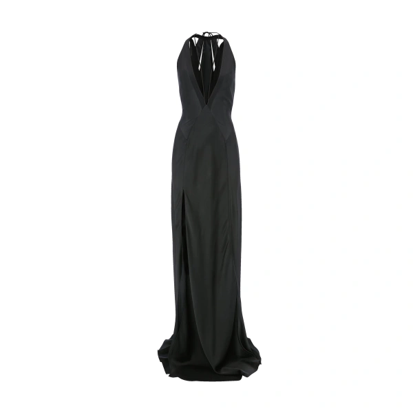 Panelled Cami Gown in Black