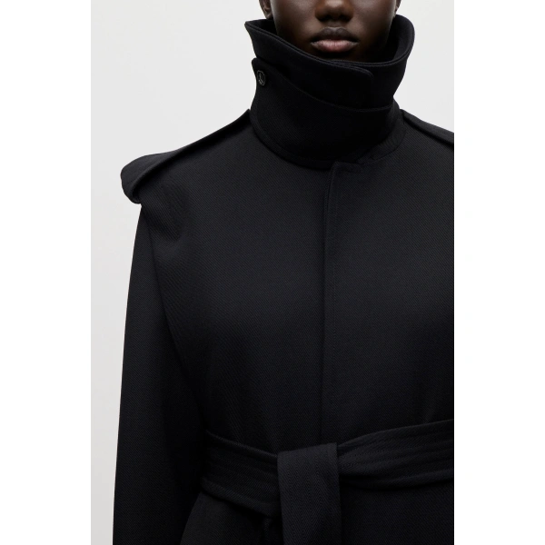 Victoria Beckham Philippa Trench Coat in Black | Trench Coats | Coveti, view 5
