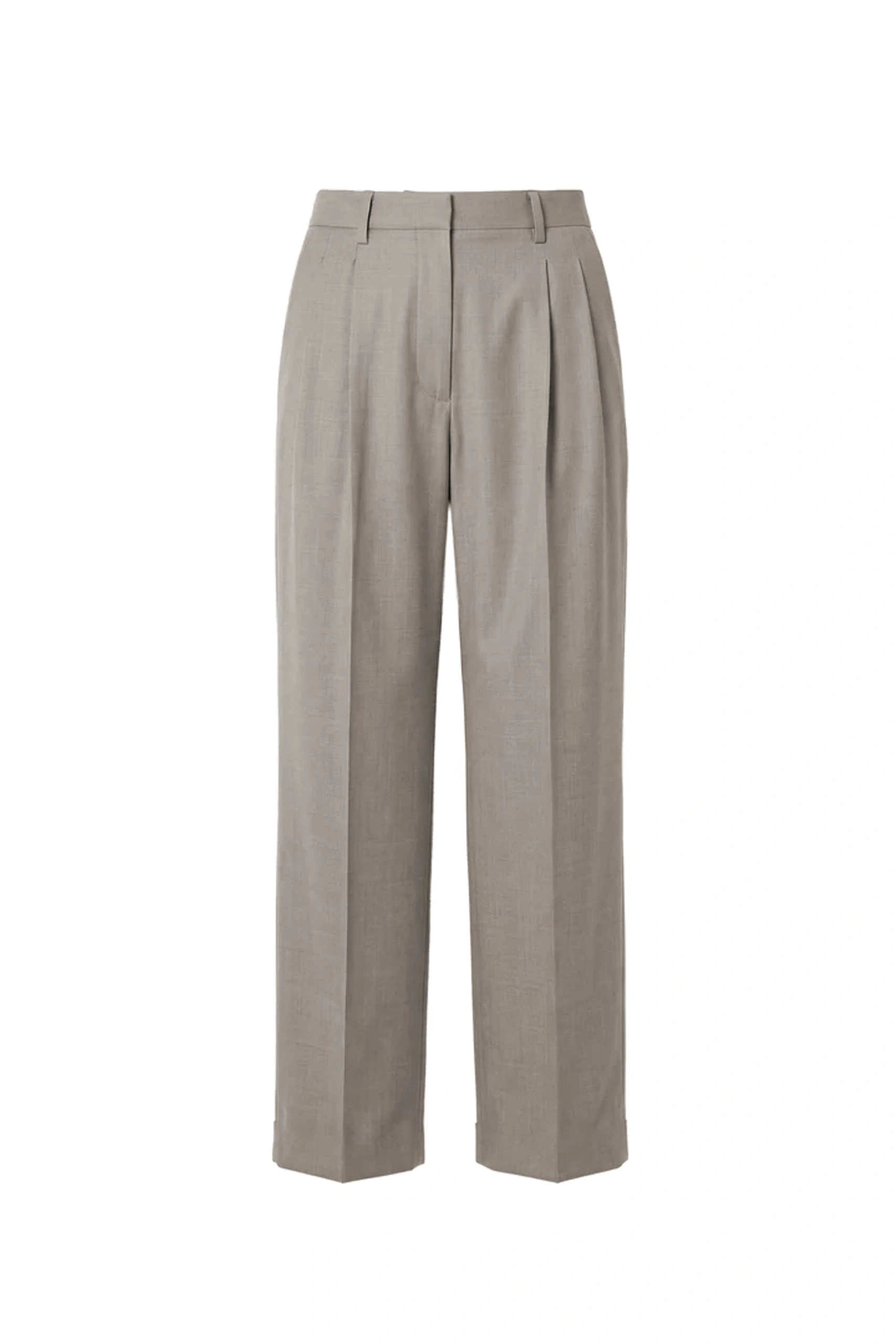 Victoria Beckham Pleated Trouser in Ore Victoria Beckham Pleated Trouser in Ore | Wide-Leg Pants | Coveti