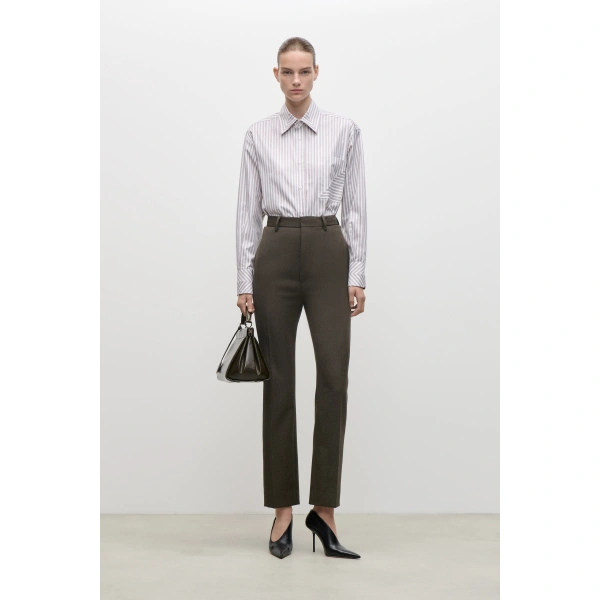 Victoria Beckham Pocket Detail Shirt in Lavender Grey | Shirts | Coveti, view 3