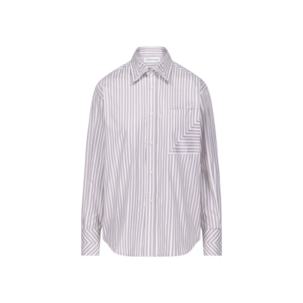 Pocket Detail Shirt in Lavender Grey