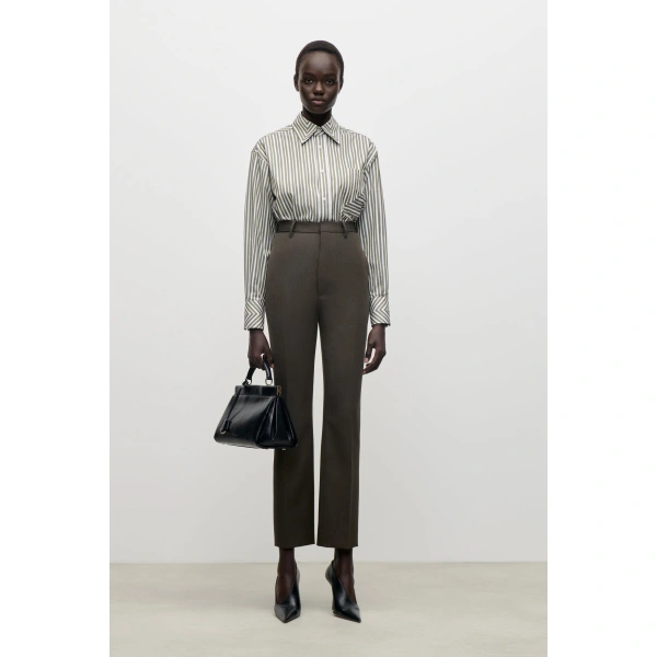 Victoria Beckham Pocket Detail Shirt in Marsh Green White | Shirts | Coveti, view 3