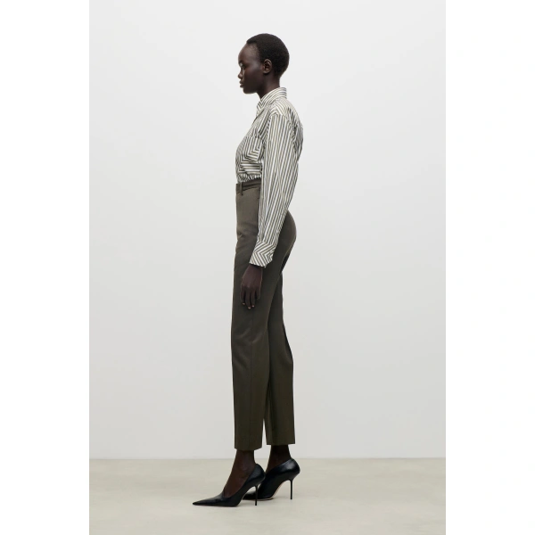 Victoria Beckham Pocket Detail Shirt in Marsh Green White | Shirts | Coveti, view 4