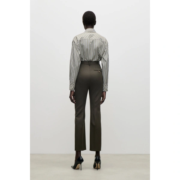Victoria Beckham Pocket Detail Shirt in Marsh Green White | Shirts | Coveti, view 5