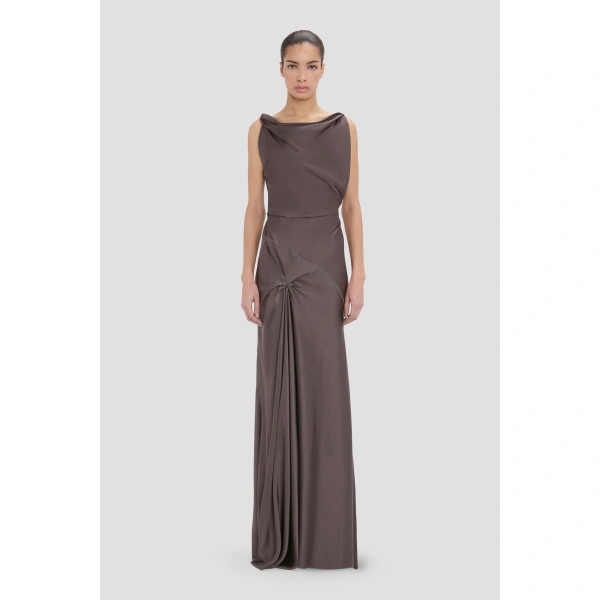 Victoria Beckham Posy Gown in Ore | Evening Gowns | Coveti, view 2